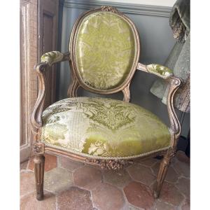 18th-century Transition Period Cabriolet Armchair