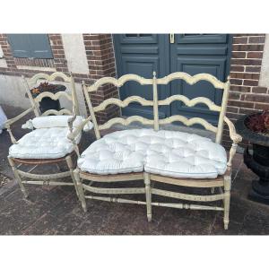 Radassier Provençal Set With Matching Armchair, Circa 1850