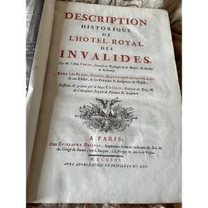 Historical Description Of The Hotel Royal Des Invalides, First Edition, 1756