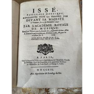 Libretto For The Opera *issé* By André Cardinal Destouches, 1719