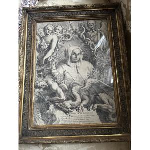 "portrait Of Madame Voisin," A 17th-century Print Attributed To Antoine Coypel