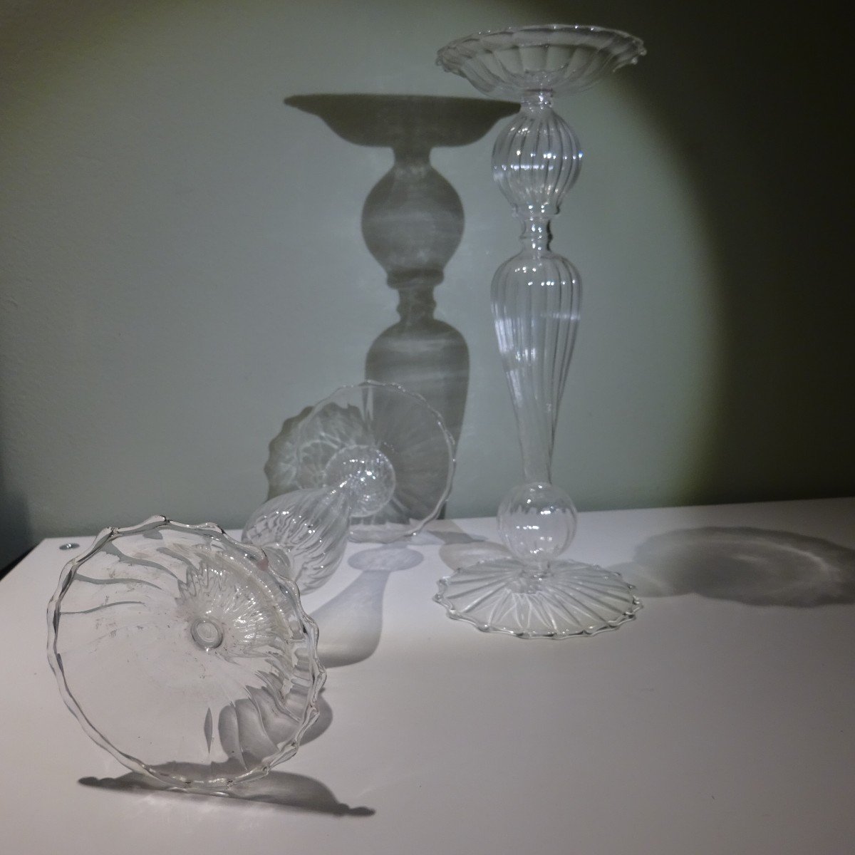 Pair Of Murano Candlesticks-photo-3