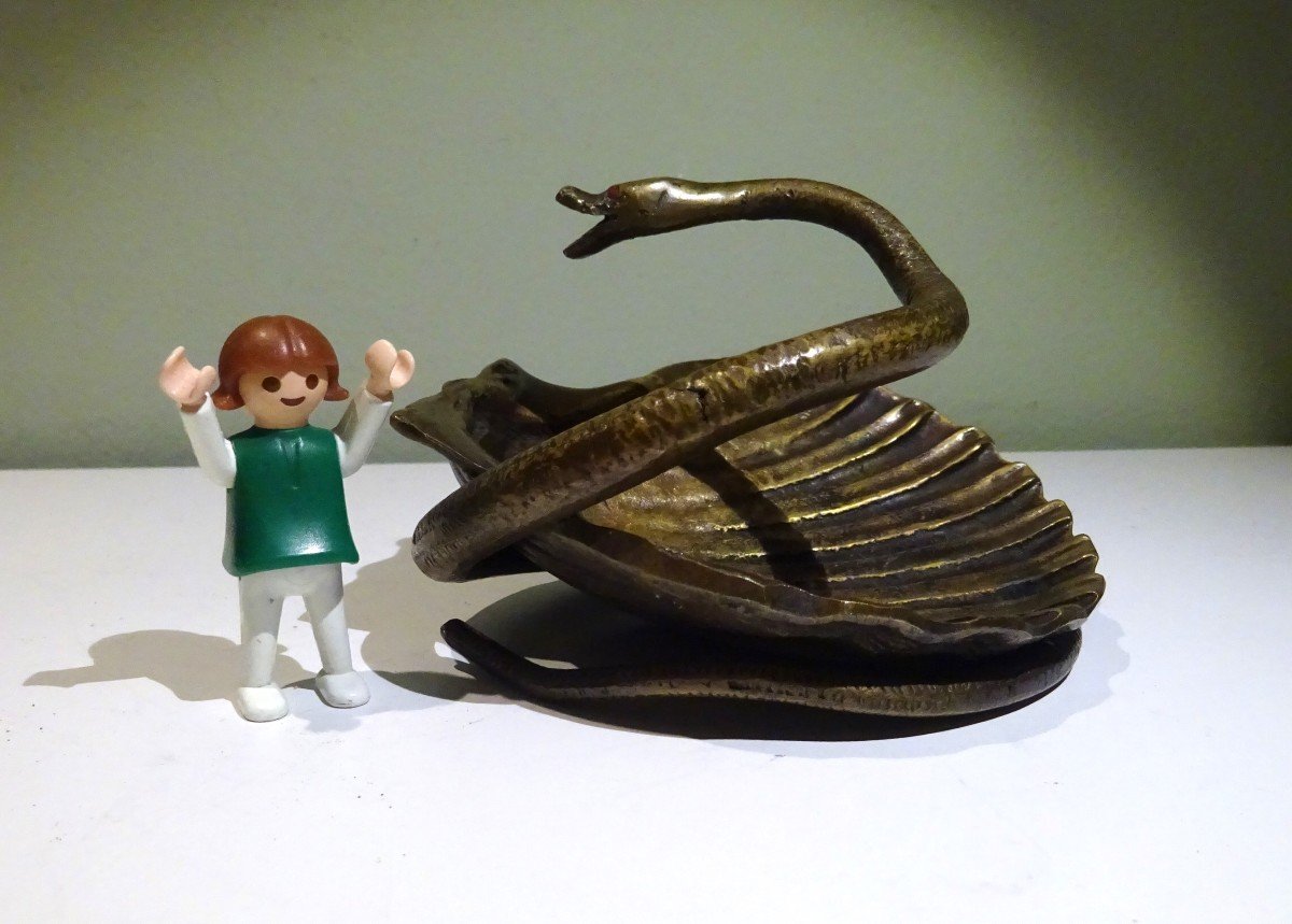 Scallop Or St Jacques Caducee Bronze Signed Sylvain Norga