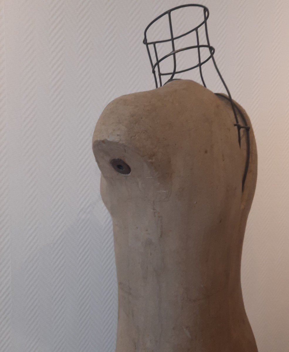 Manly Mannequin Of Paper Mache And Iron-photo-3