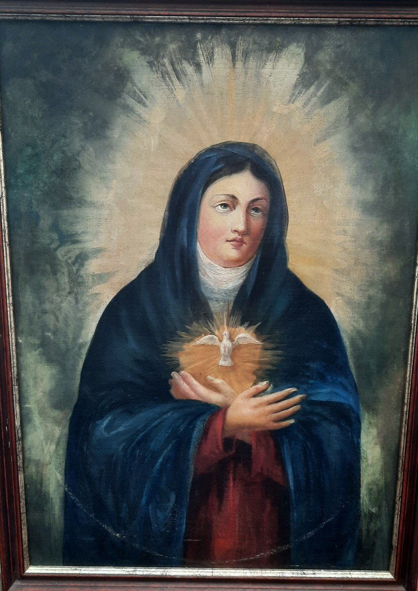  peinture : Marie Et La Colombe.. Anonyme-photo-1