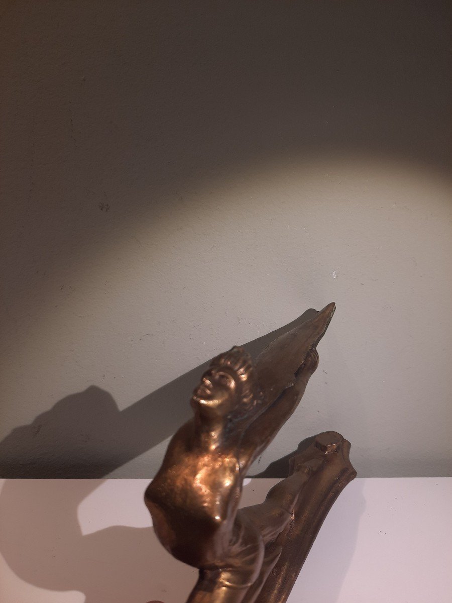Brick 1935 Hood Mascot Emblem In Bronze-photo-3
