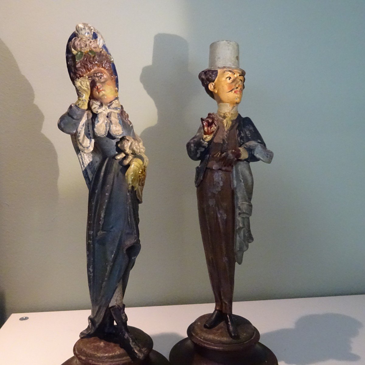  caricatures XIXe Bougeoirs Cocasses En Couple-photo-2