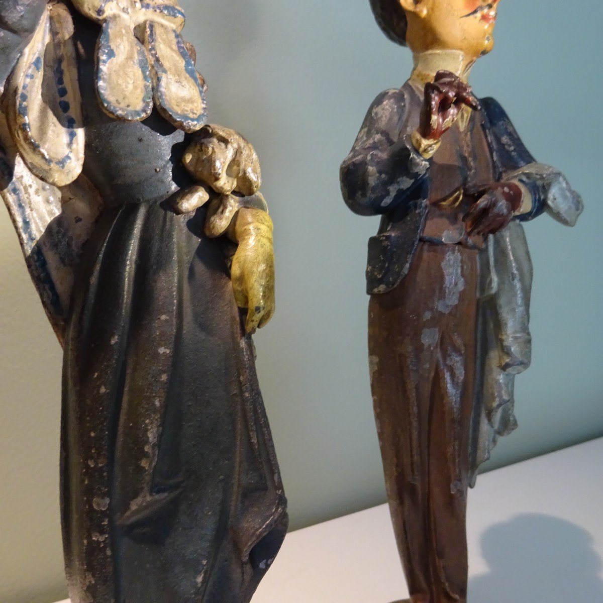  caricatures XIXe Bougeoirs Cocasses En Couple-photo-1