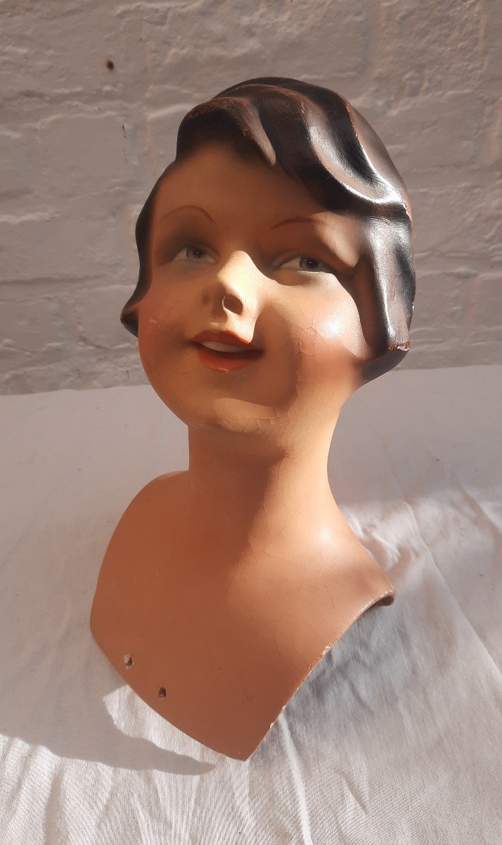 Siegel Bust Of A Young Girl In Papier Mache.