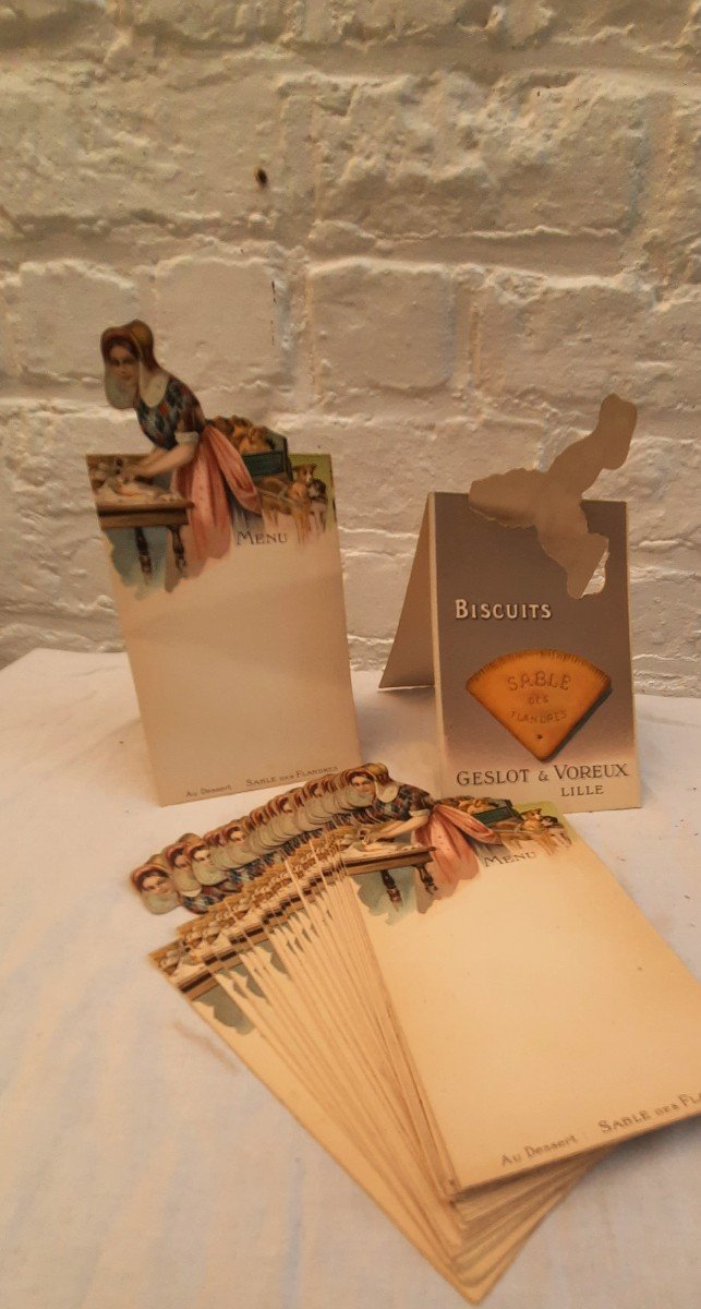 Set Of Advertising Menus From A Defunct Biscuit Factory