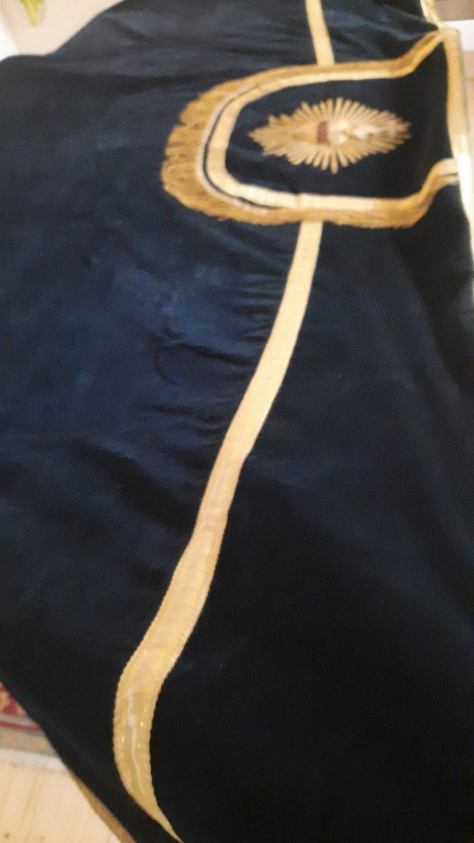 Old Priestly Pluvial And Sacred Heart In Gold Thread-photo-5