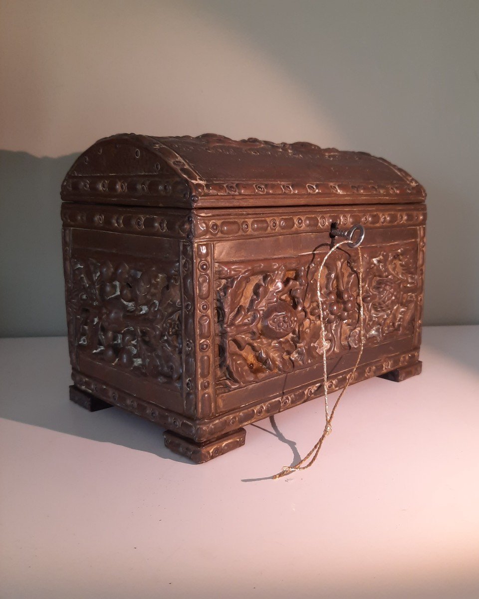 Repoussé Copper Lady's Chest