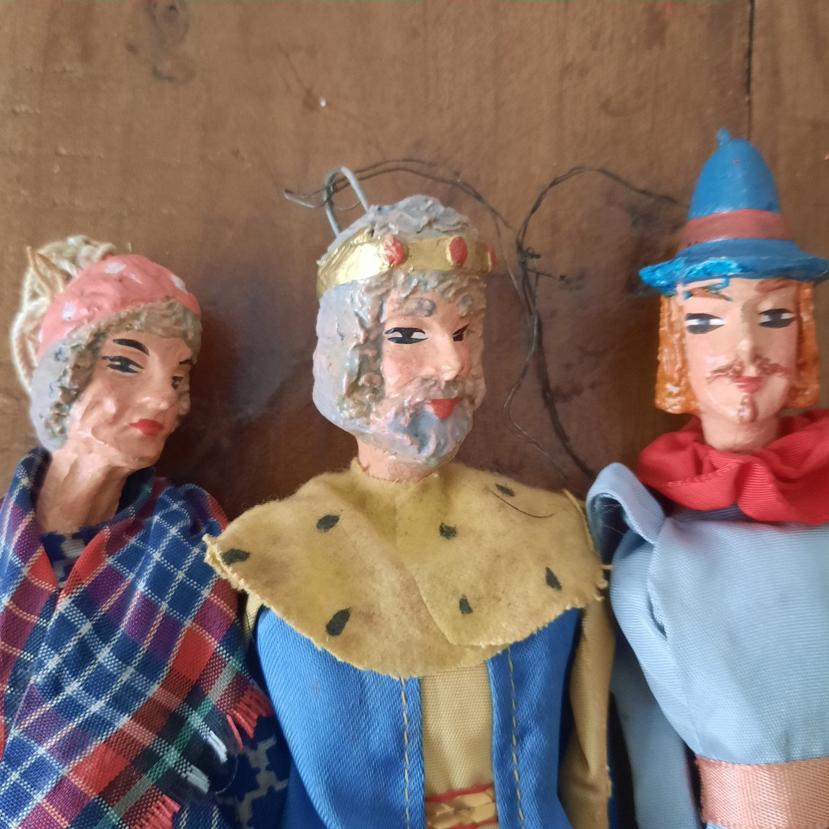 Ensemble De Marionnettes Anciennes à Suspendre-photo-3