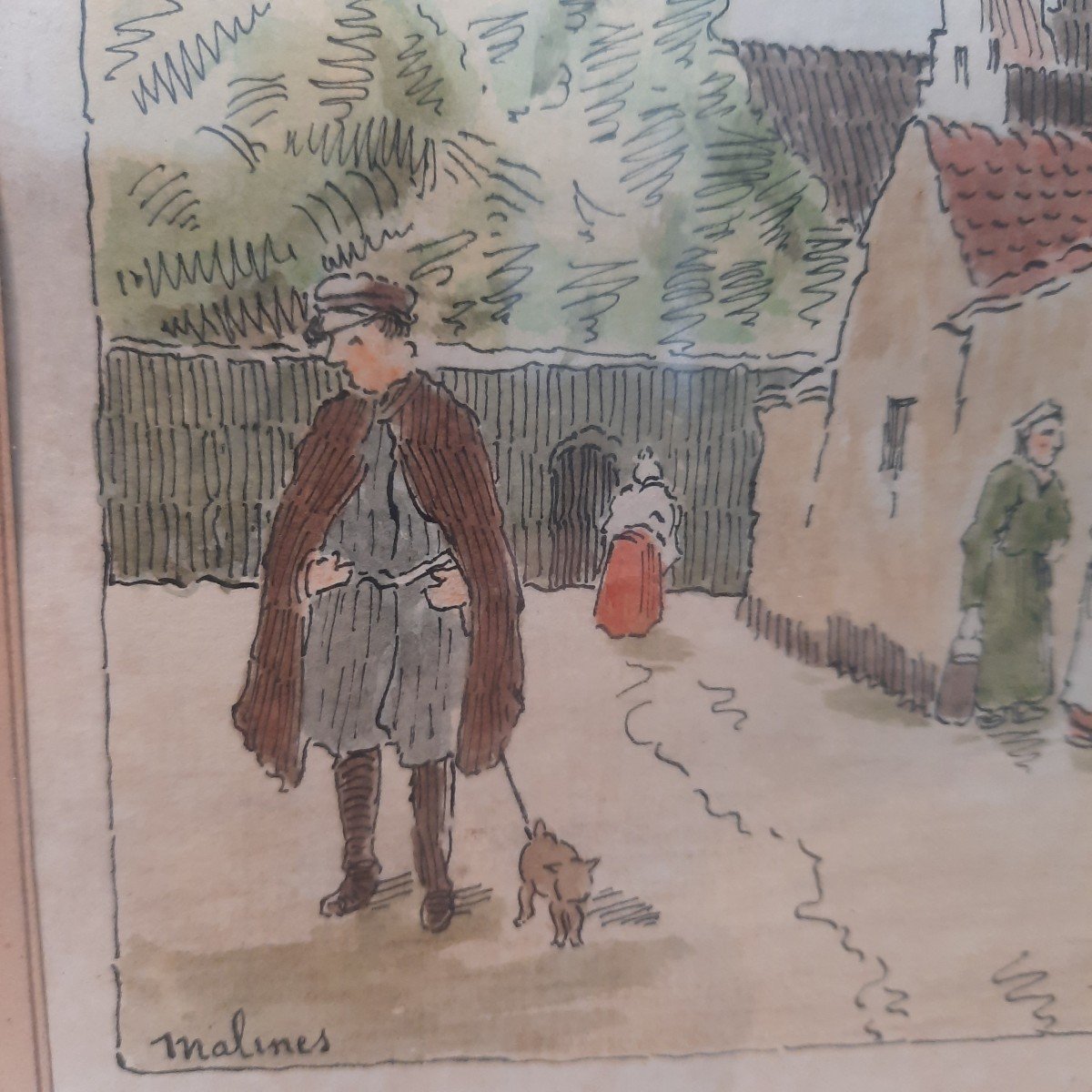 Drawing Of Mechelen Amedee Lynen 1919-photo-3