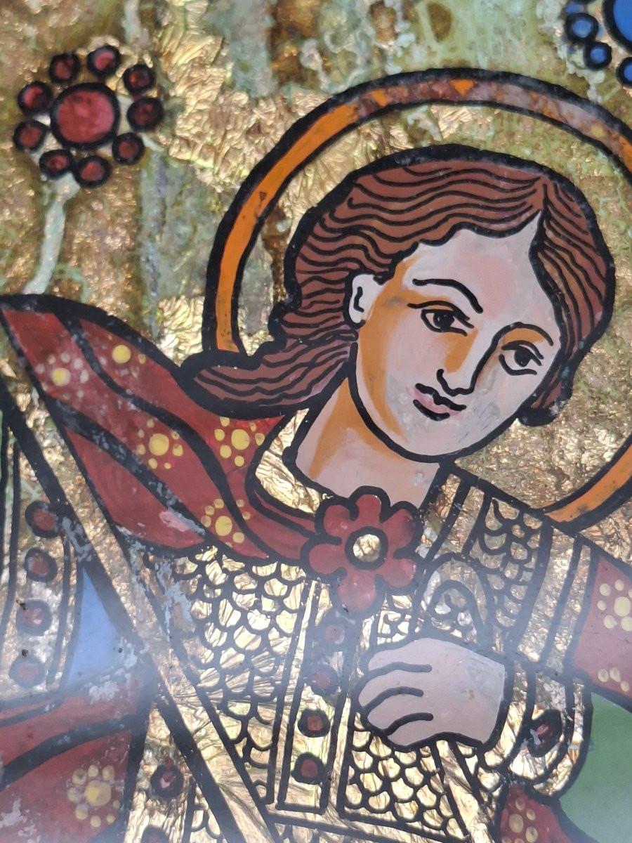 Fixé Sous Verre Saint Gheorghe bien orthodoxe...-photo-4
