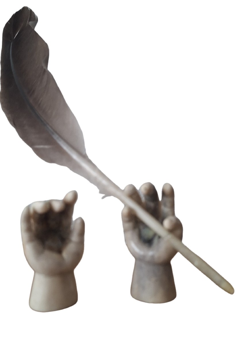 Clasped Hands In Antler.