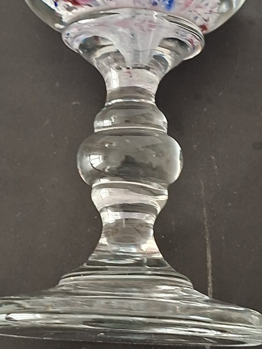 19th Century Wig Stand, Bouzillé Glass On Pedestal-photo-5