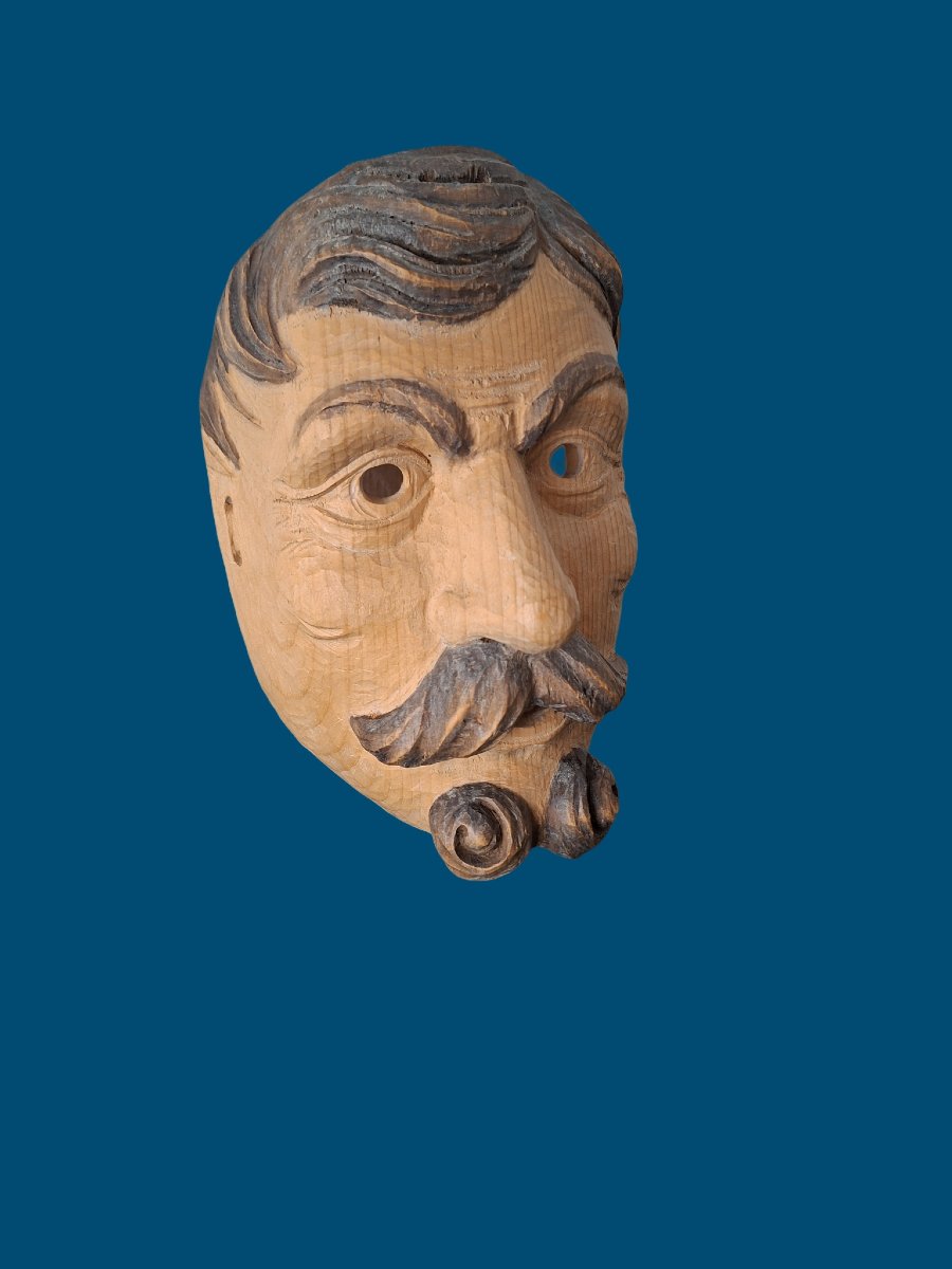 Bavarian Wood Carving Carnival Mask.-photo-2