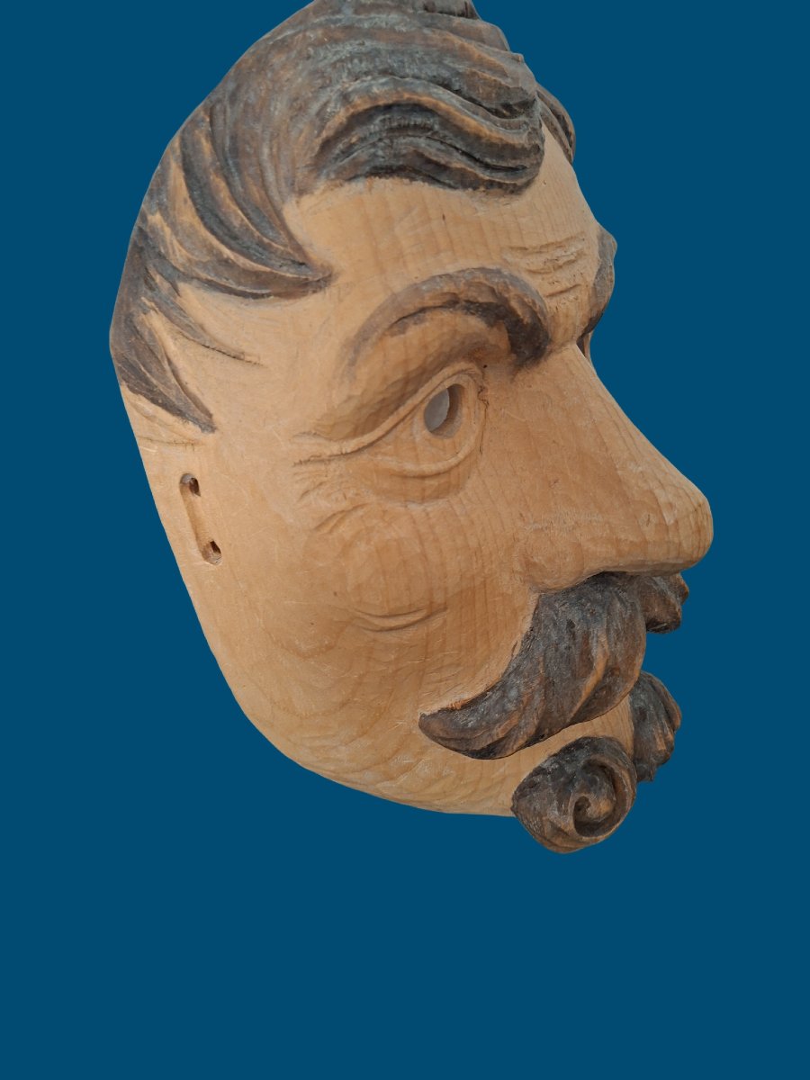 Bavarian Wood Carving Carnival Mask.-photo-3