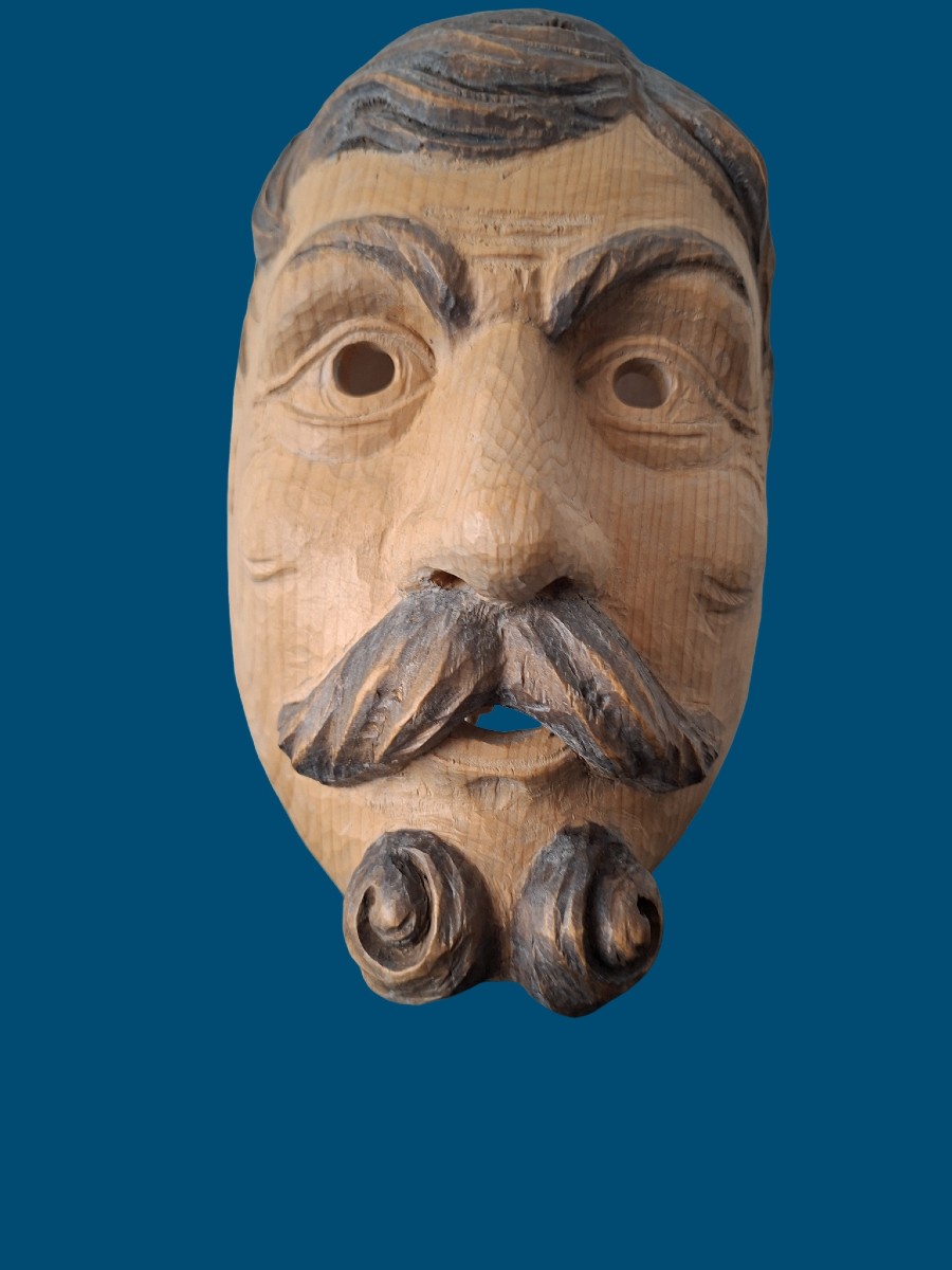 Bavarian Wood Carving Carnival Mask.