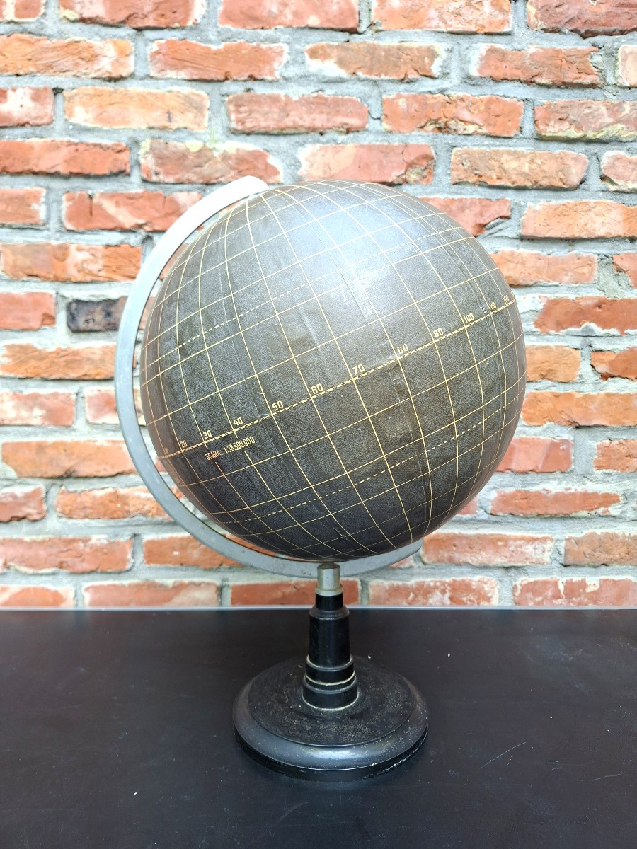All-black Paper Mache Globe... Silent Globe
