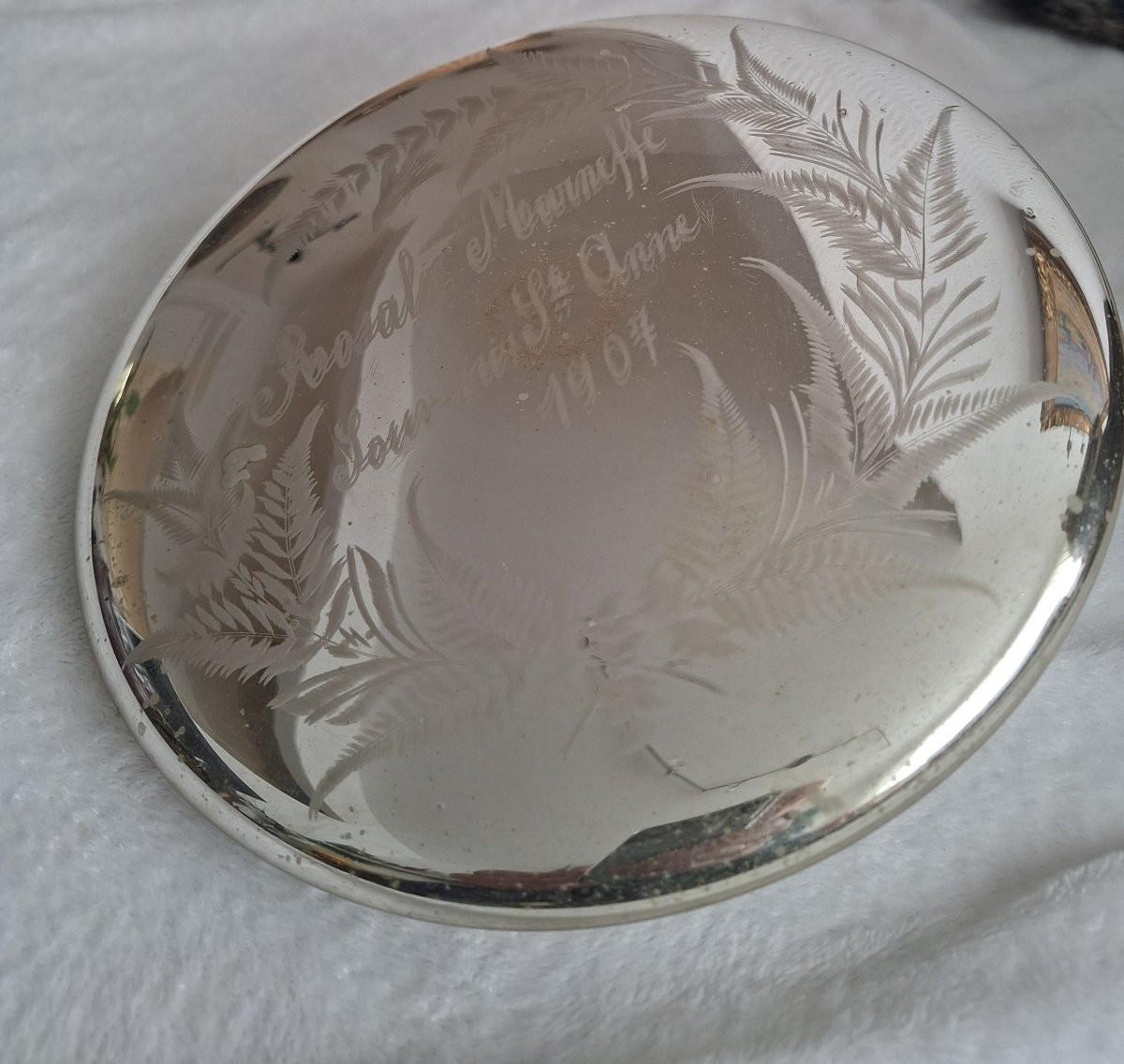 Art Funeral: Museal Set: Trio Of Mercury Glass Memento 1907 1910 1912 -photo-1