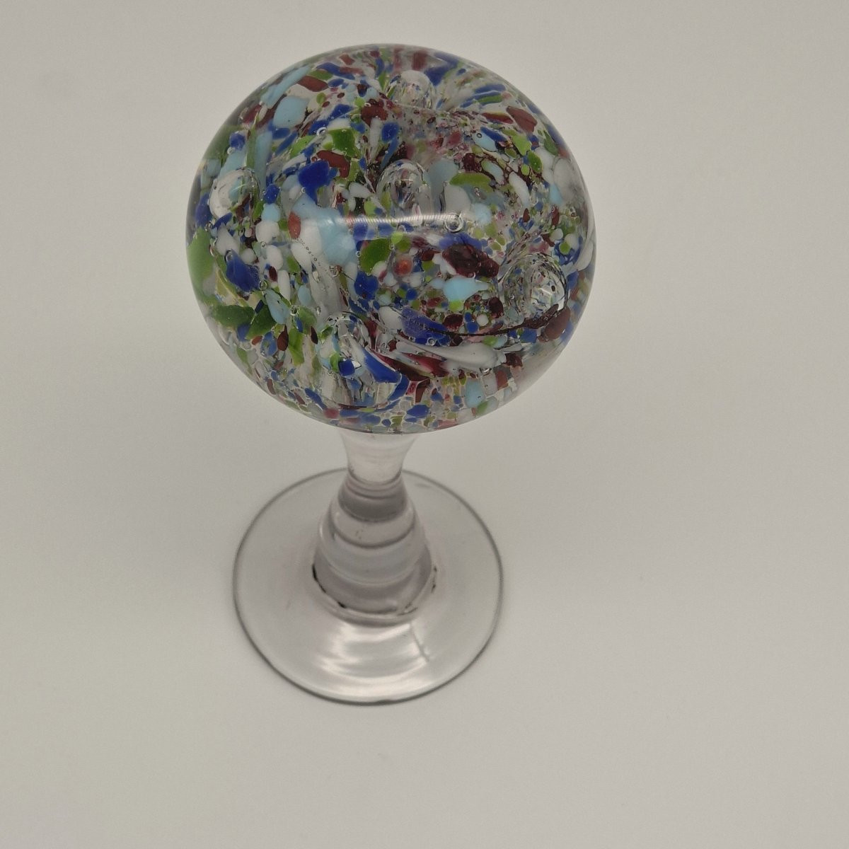 Wig Stand On Pedestal… Glass Art….-photo-2