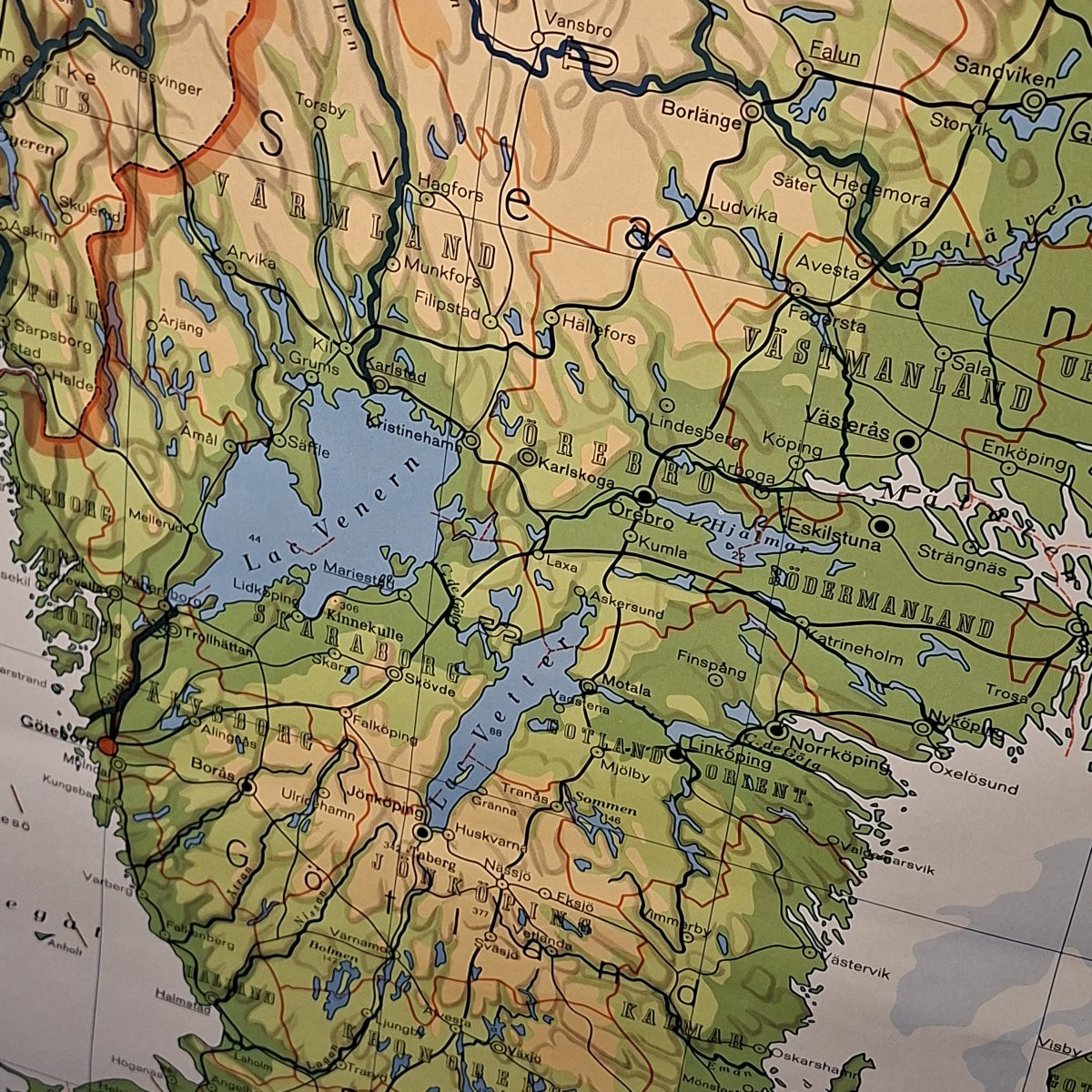 Huge Northern Europe Educational Map On Canvas-photo-2