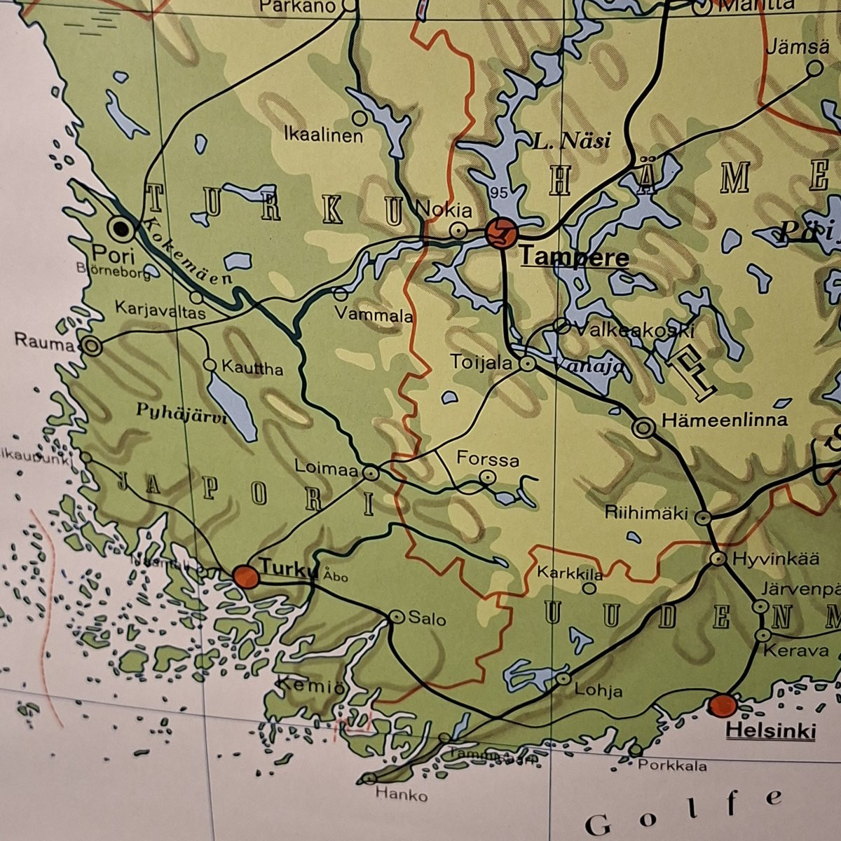 Huge Northern Europe Educational Map On Canvas-photo-3