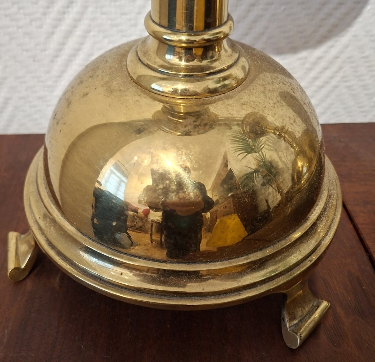 Pair Of Candle Holders ..brass ...neo-gothic-photo-4