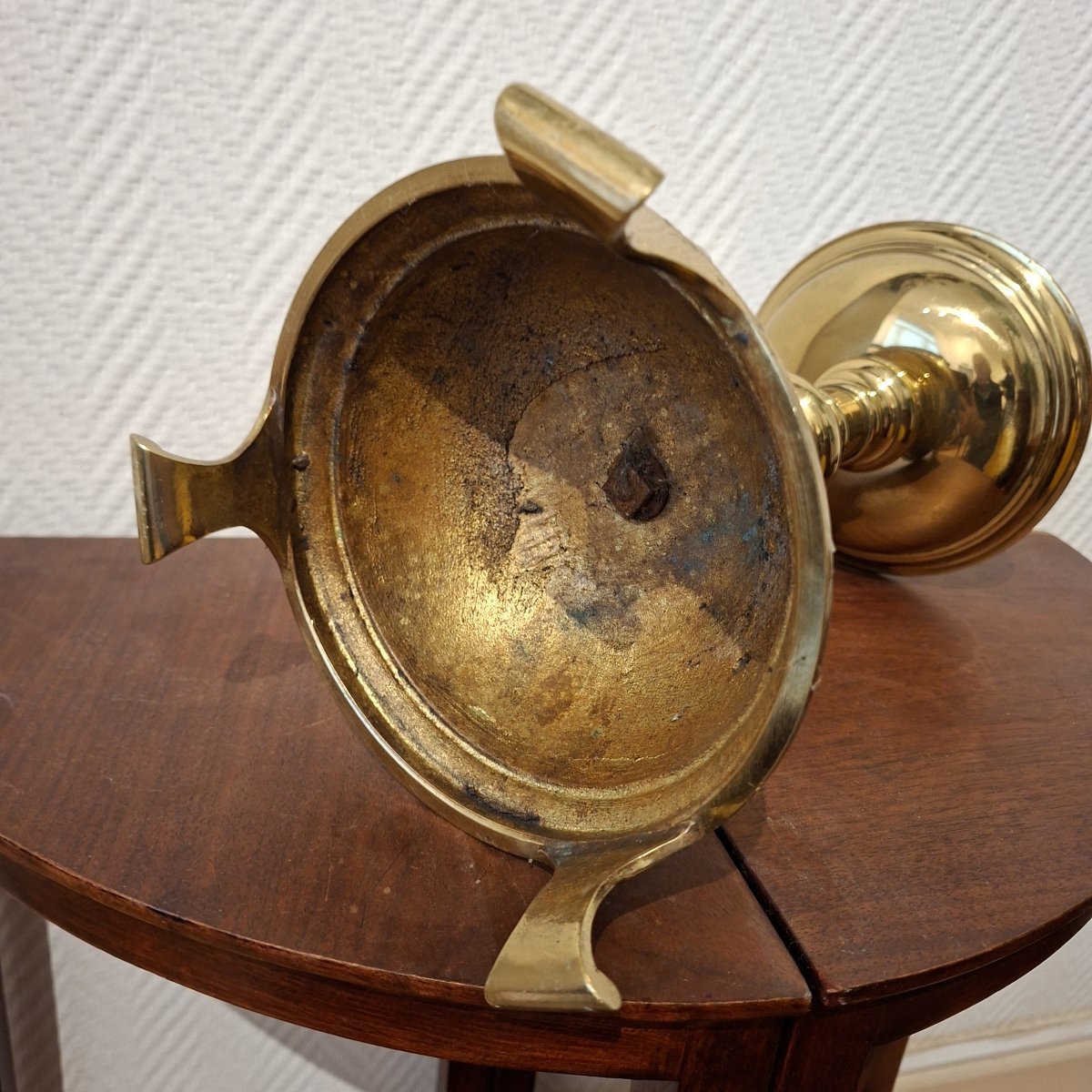 Pair Of Candle Holders ..brass ...neo-gothic-photo-3