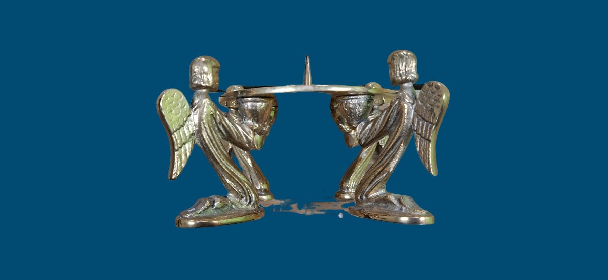 lourd  porte cierge aux anges.-photo-4