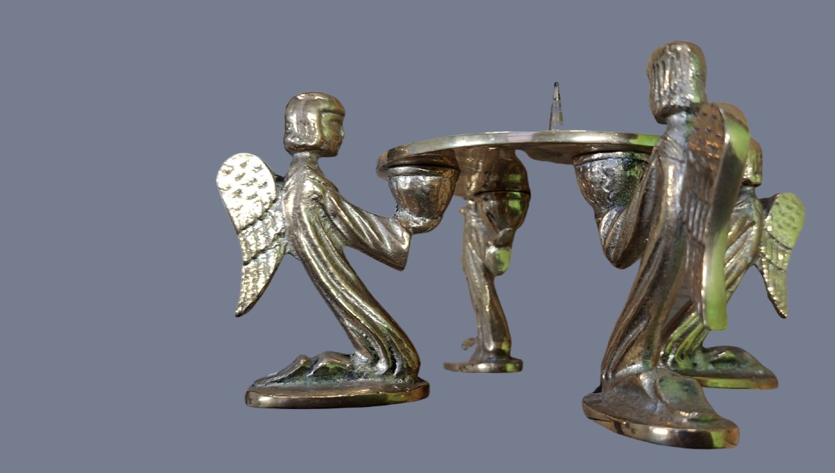 lourd  porte cierge aux anges.-photo-2