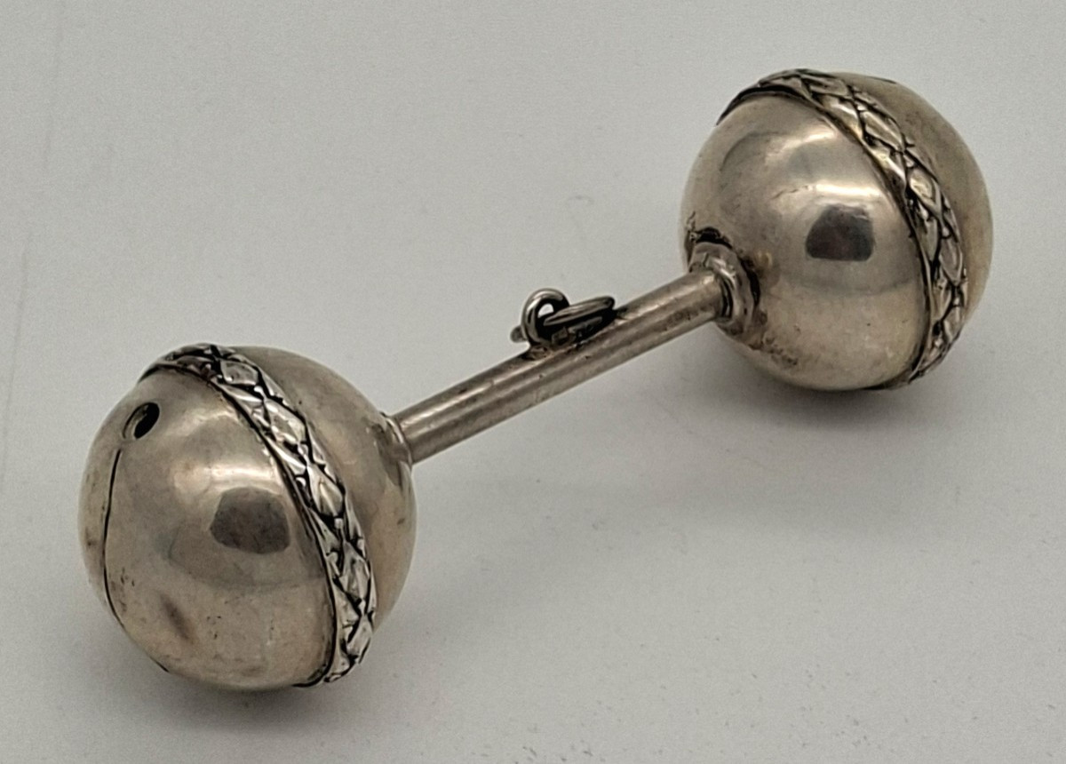 Double Silver Plated Rattle 19th Century