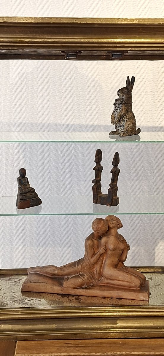 vitrine de parfumeur en laiton et ors-photo-2