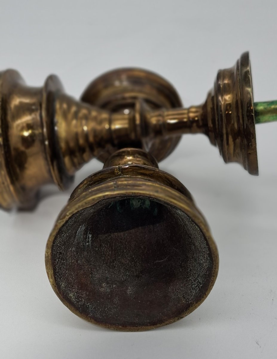  bougeoirs à picot  miniatures,  haute époque Flandres-photo-4