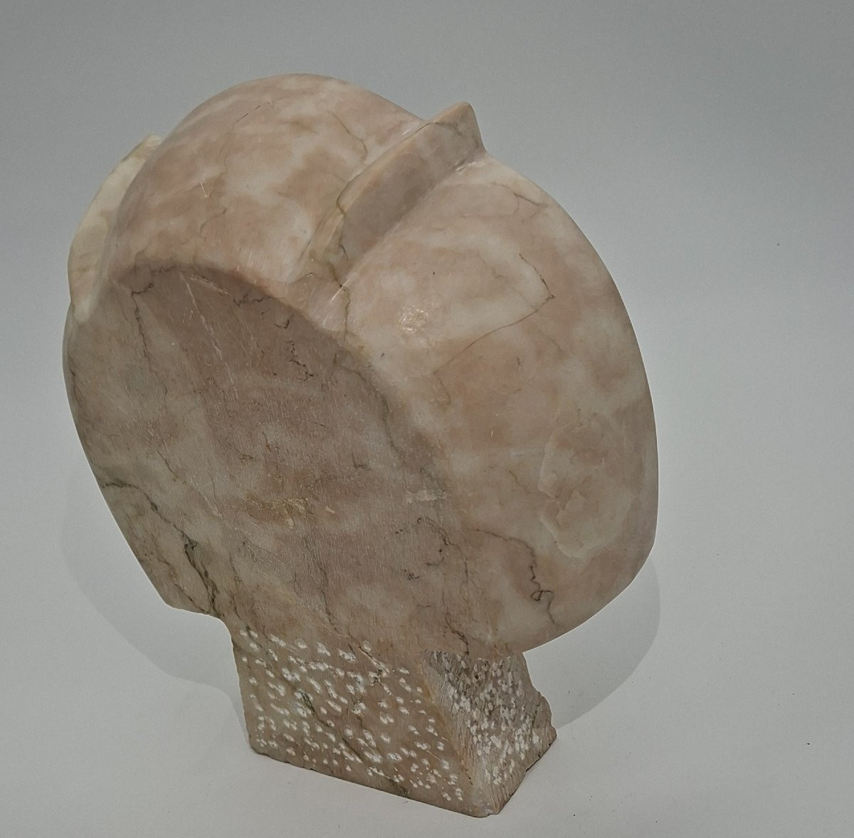 bénitier style roman en  marbre rose-photo-4