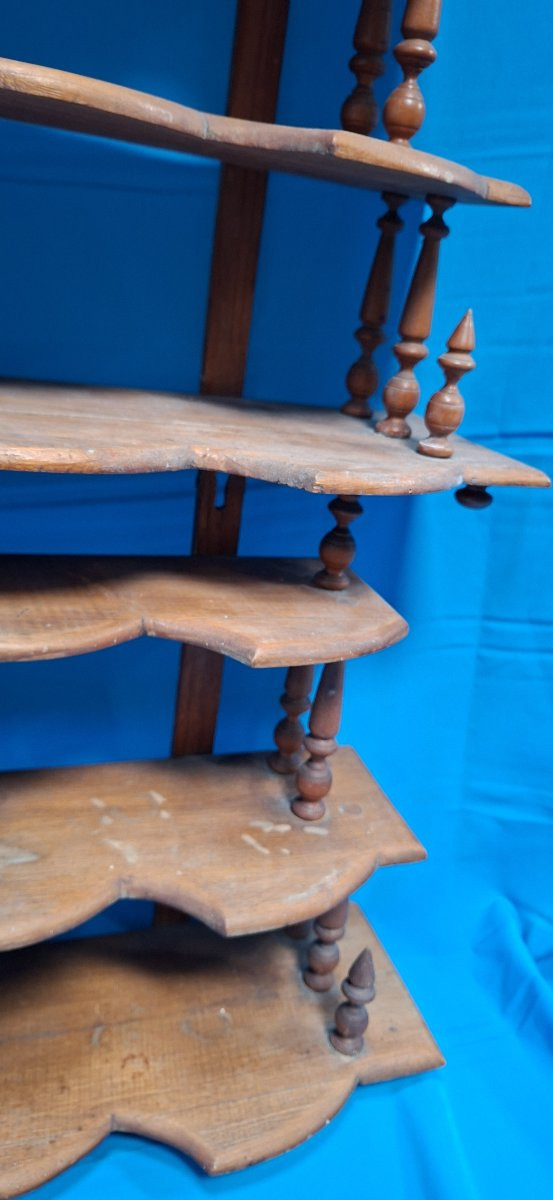 HUMBLE COUPLE D'ETAGERES MURALES 1900-photo-2