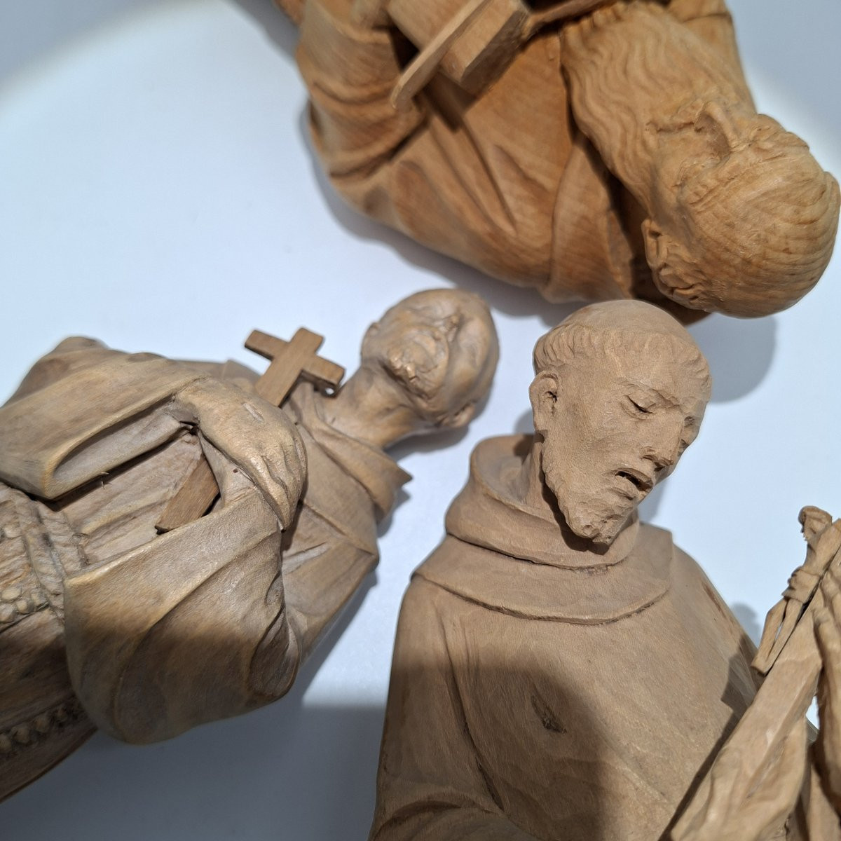 Trio Of Wooden Franciscans-photo-5