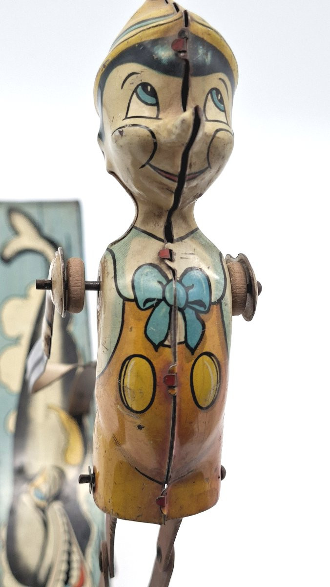 Pinocchio  acrobate  mécanique en  tôle Disney 1939 -photo-2