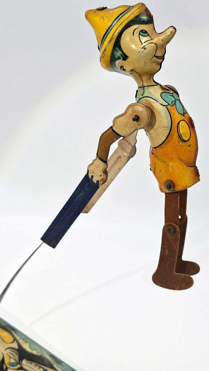 Pinocchio  acrobate  mécanique en  tôle Disney 1939 -photo-4