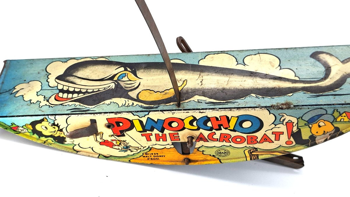 Pinocchio  acrobate  mécanique en  tôle Disney 1939 -photo-4