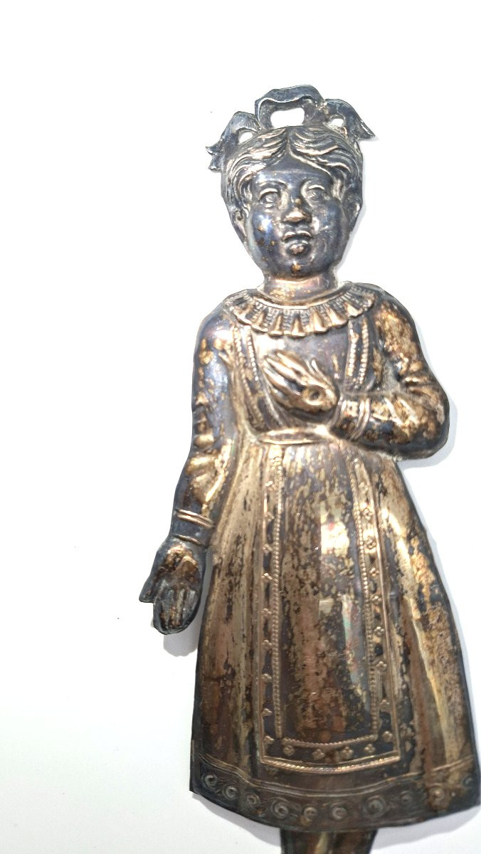 ex voto fillette en argent Italie XIXe-photo-2