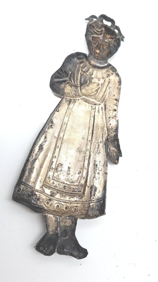 ex voto fillette en argent Italie XIXe-photo-3