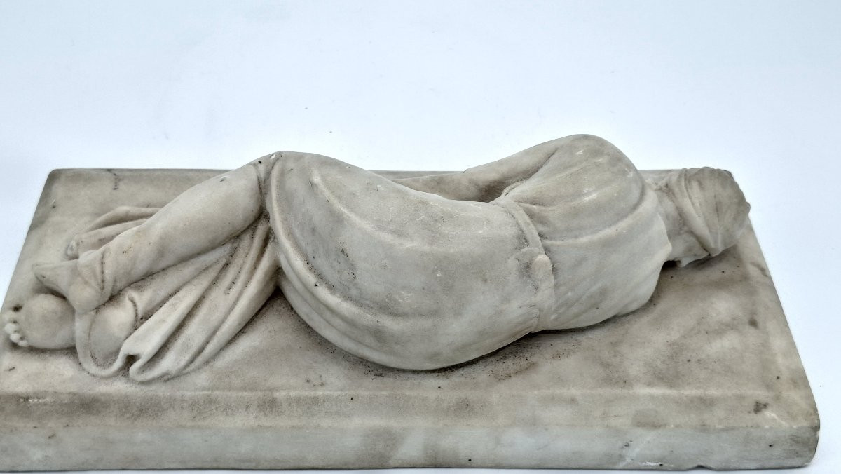 sculpture  sainte Cécile, chef d’œuvre,  de stefano maderno . albatre  XIXe-photo-1