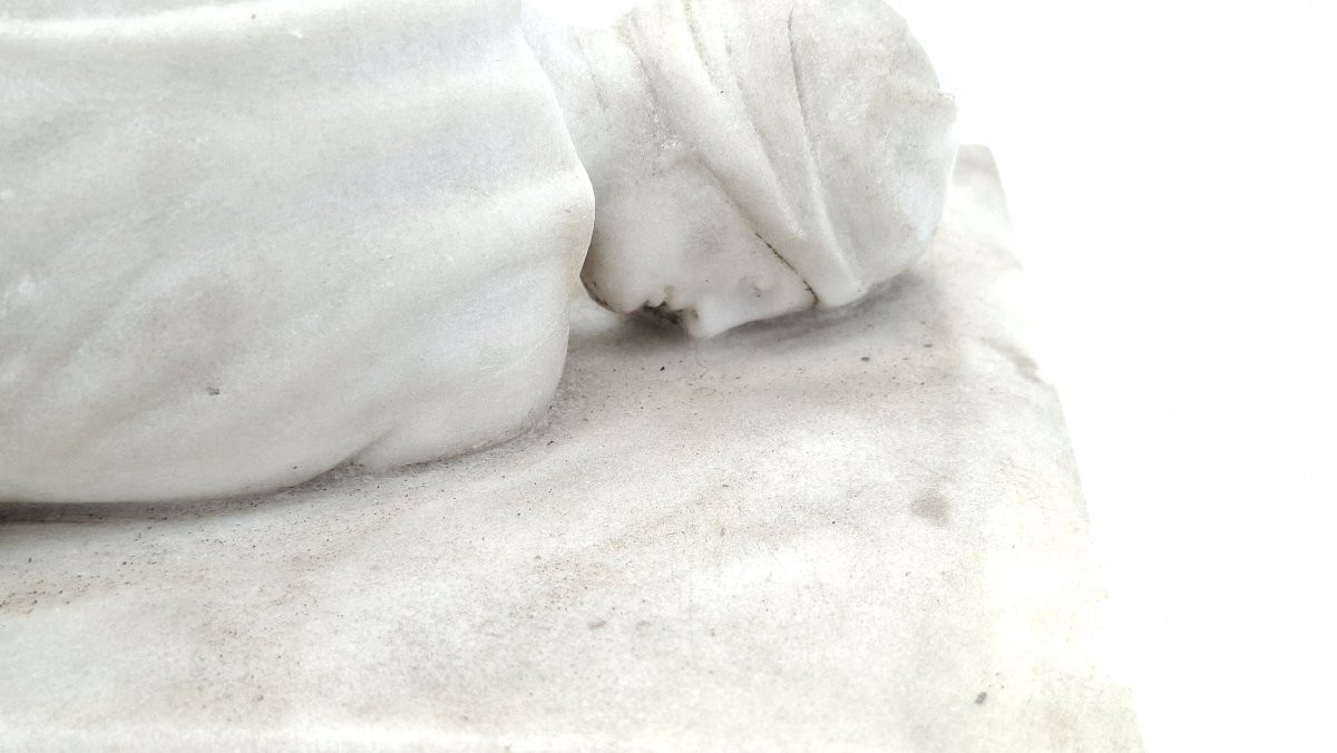 sculpture  sainte Cécile, chef d’œuvre,  de stefano maderno . albatre  XIXe-photo-2