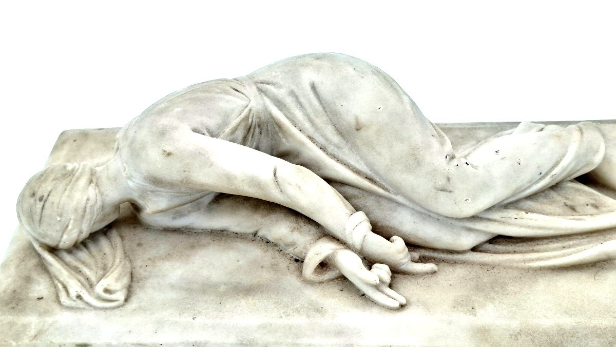 sculpture  sainte Cécile, chef d’œuvre,  de stefano maderno . albatre  XIXe