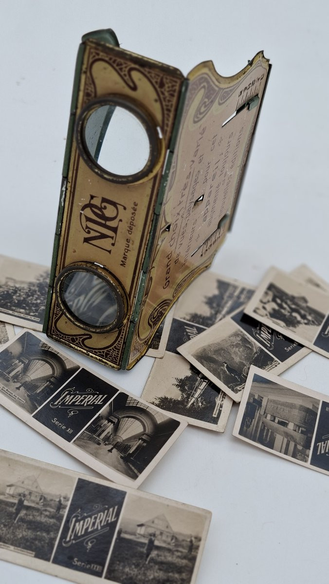 Imperial Stereoscope Lithographed Advertising Tin Sign, 1900-photo-4