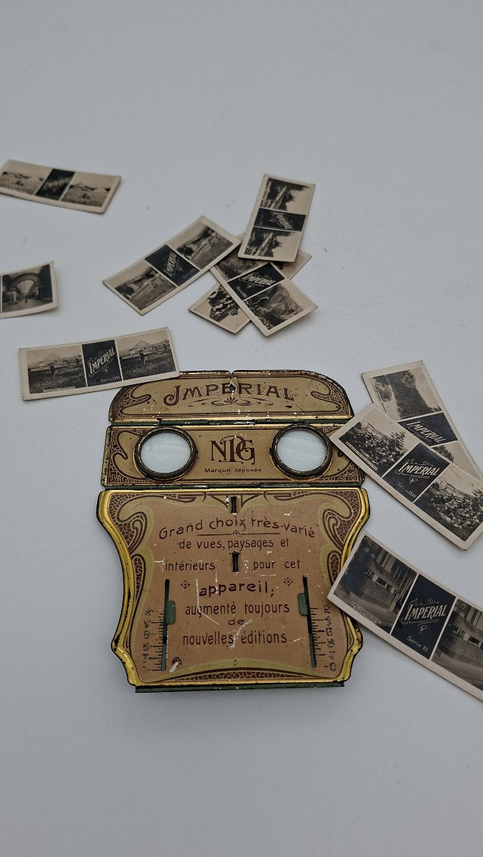 Imperial Stereoscope Lithographed Advertising Tin Sign, 1900-photo-5