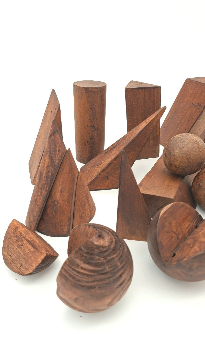POLYEDRES ANCIENS DIDACTIQUES EN BOIS-photo-2